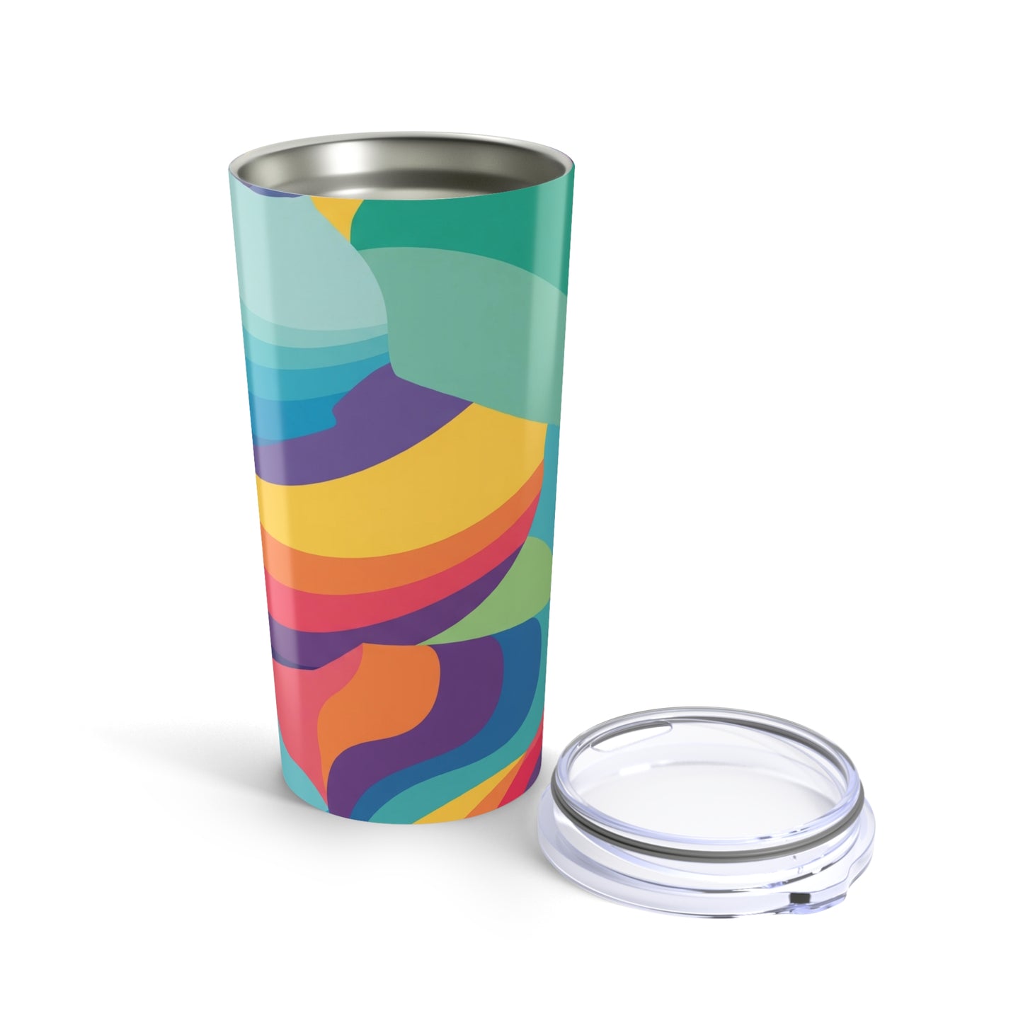 20oz Stainless Steel Tumbler With Printed Design Double Wall Vacuum Insulated Leak Proof BPA Free Coffee Mug Hot