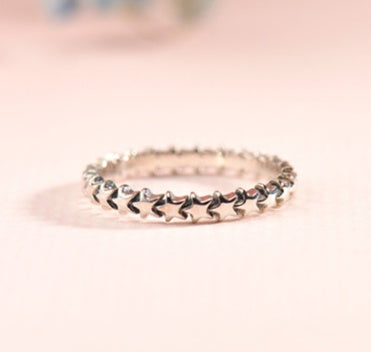 Gold Plated Copper Star Ring With Gemstones European Design Women Fashion Jewelry Starry Ring For Elegant Parties