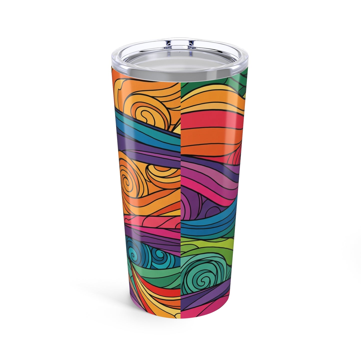 20 Oz Stainless Steel Tumbler With Double Wall Vacuum Insulation Spill Resistant Durable Printed For Travel And