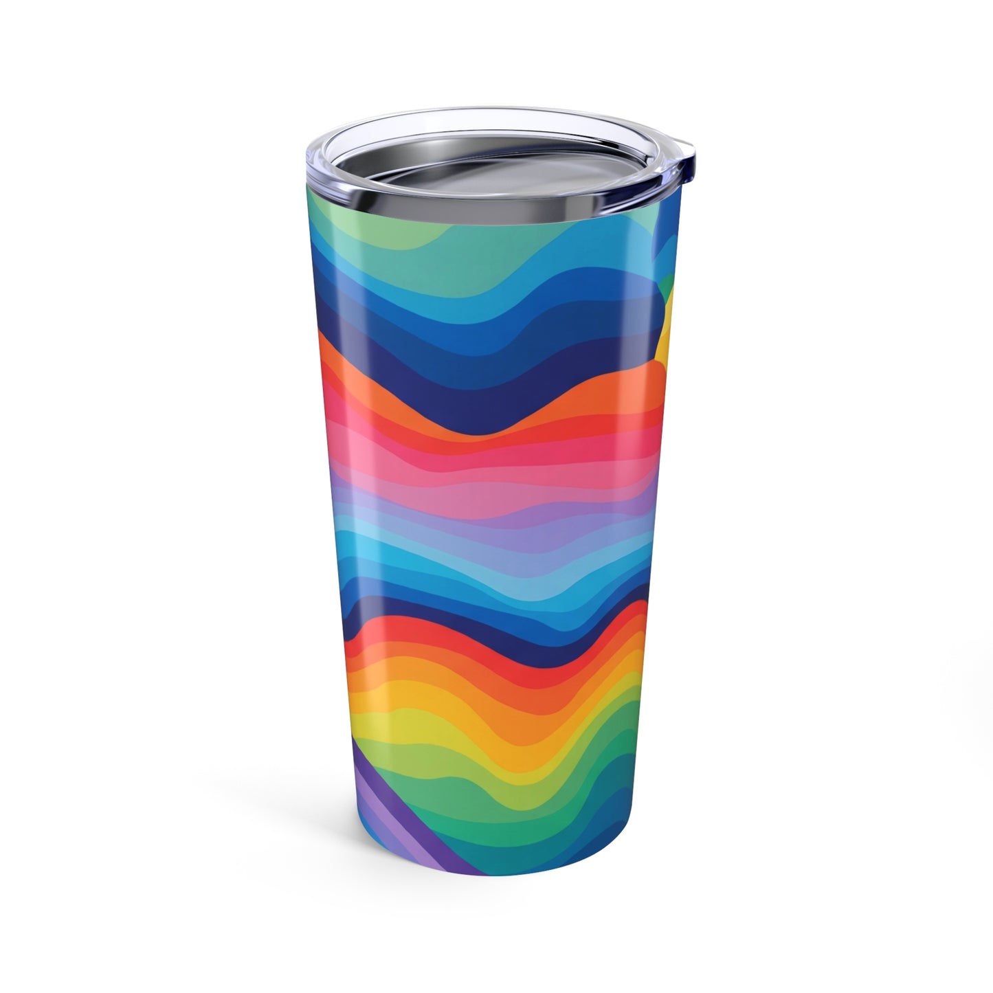 20 Oz Metal Travel Mug With Printed Design Vacuum Insulated Spill Resistant Lid BPA Free For Hot Or Cold Beverages