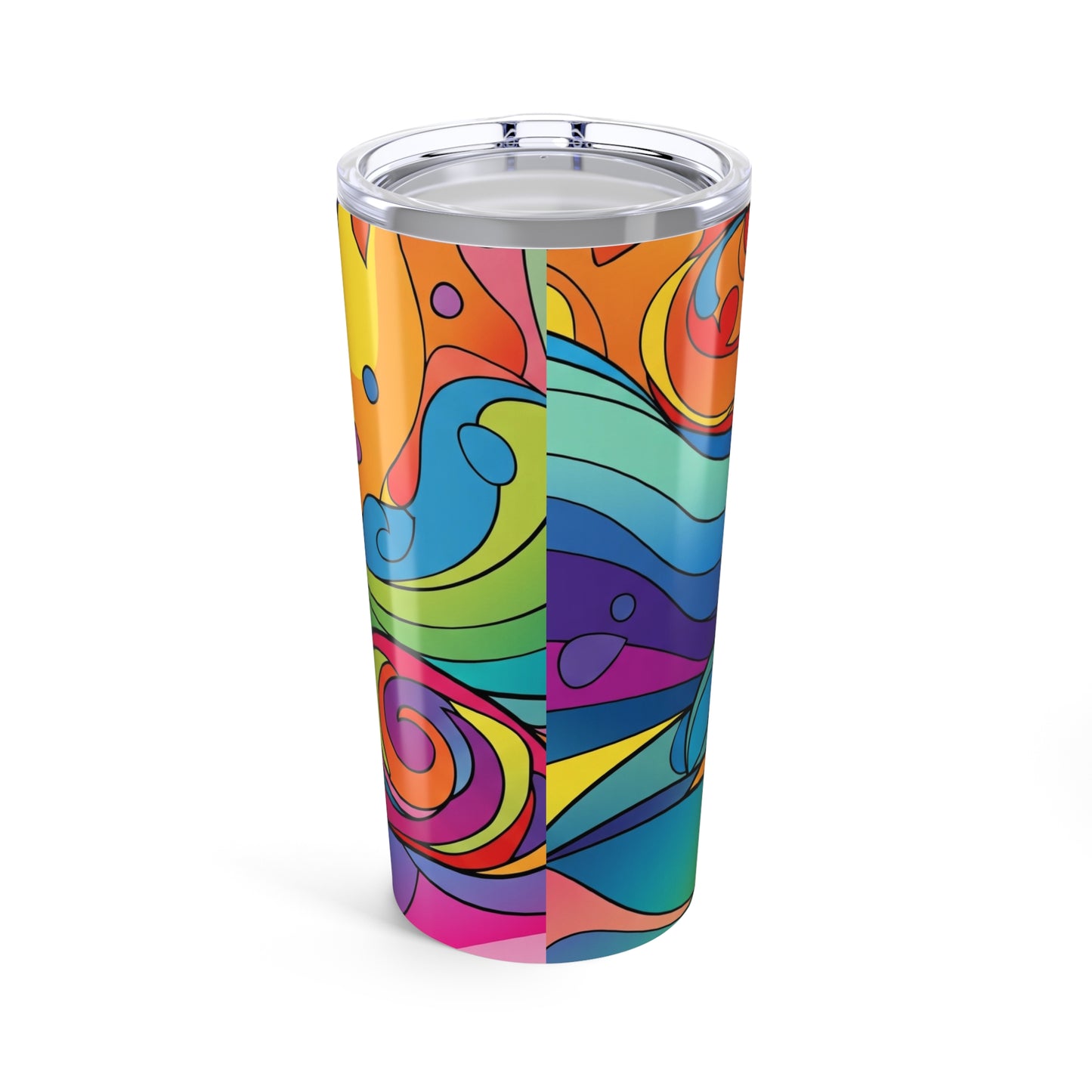 20 Oz Stainless Steel Tumbler With Double Wall Vacuum Insulation Spill Resistant Design That Keeps Beverages Hot