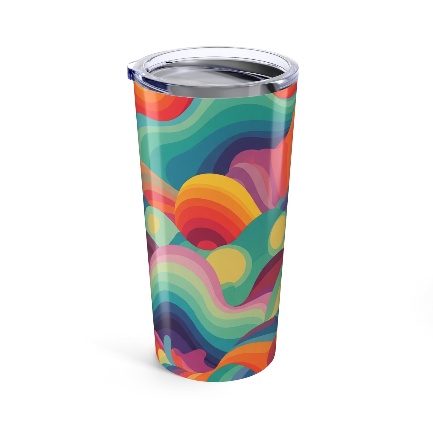 20 Oz Stainless Steel Tumbler With Printed Art Double Wall Vacuum Insulated Spill Resistant For Hot And Cold Drinks