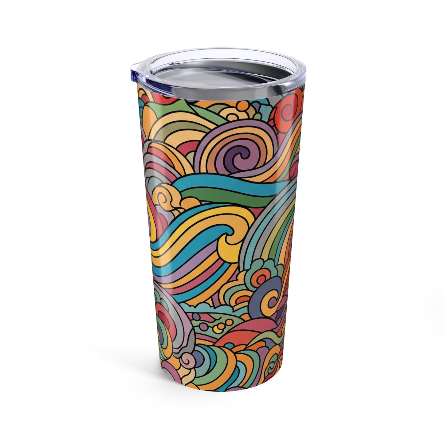 20oz Stainless Steel Tumbler With Double Wall Vacuum Insulation Spill Resistant Lid Dishwasher Safe Durable Print