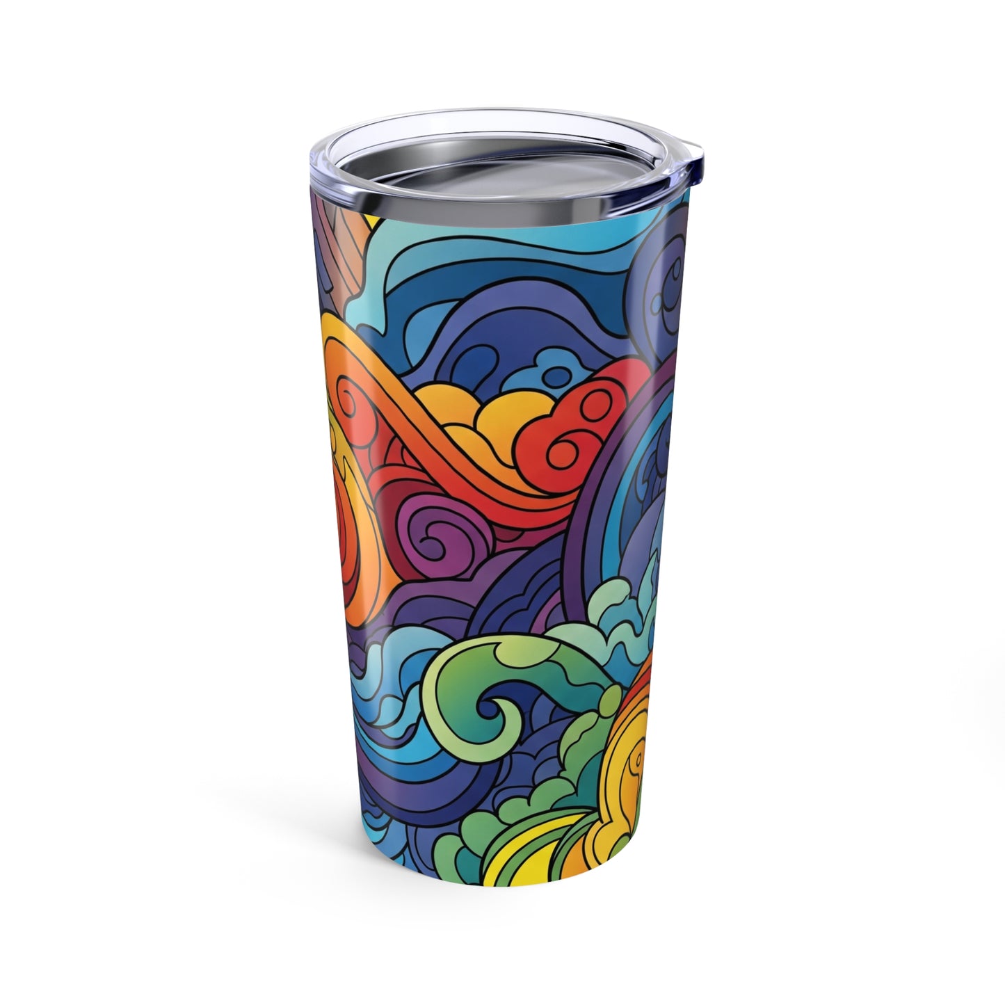 20oz Stainless Steel Tumbler With Double Wall Vacuum Insulation Spill Resistant Printed Coffee Mug Durable Hot Or