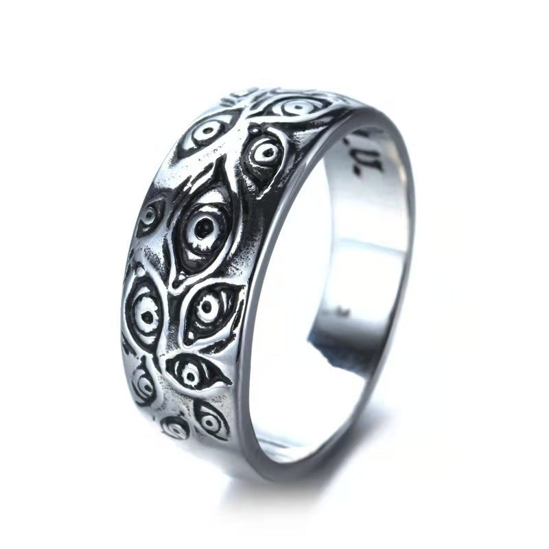 Unisex Devil Eye Ring Stainless Steel Electroplated Alloy Jewelry Fashion Ring Statement Ring For Any Occasion