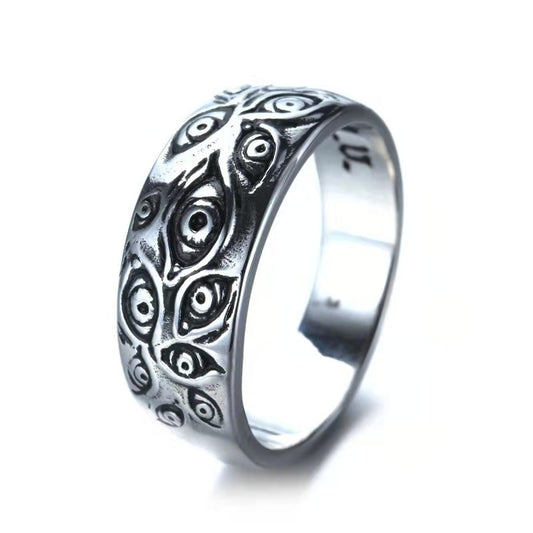 Unisex Devil Eye Ring Stainless Steel Electroplated Alloy Jewelry Fashion Ring Statement Ring For Any Occasion