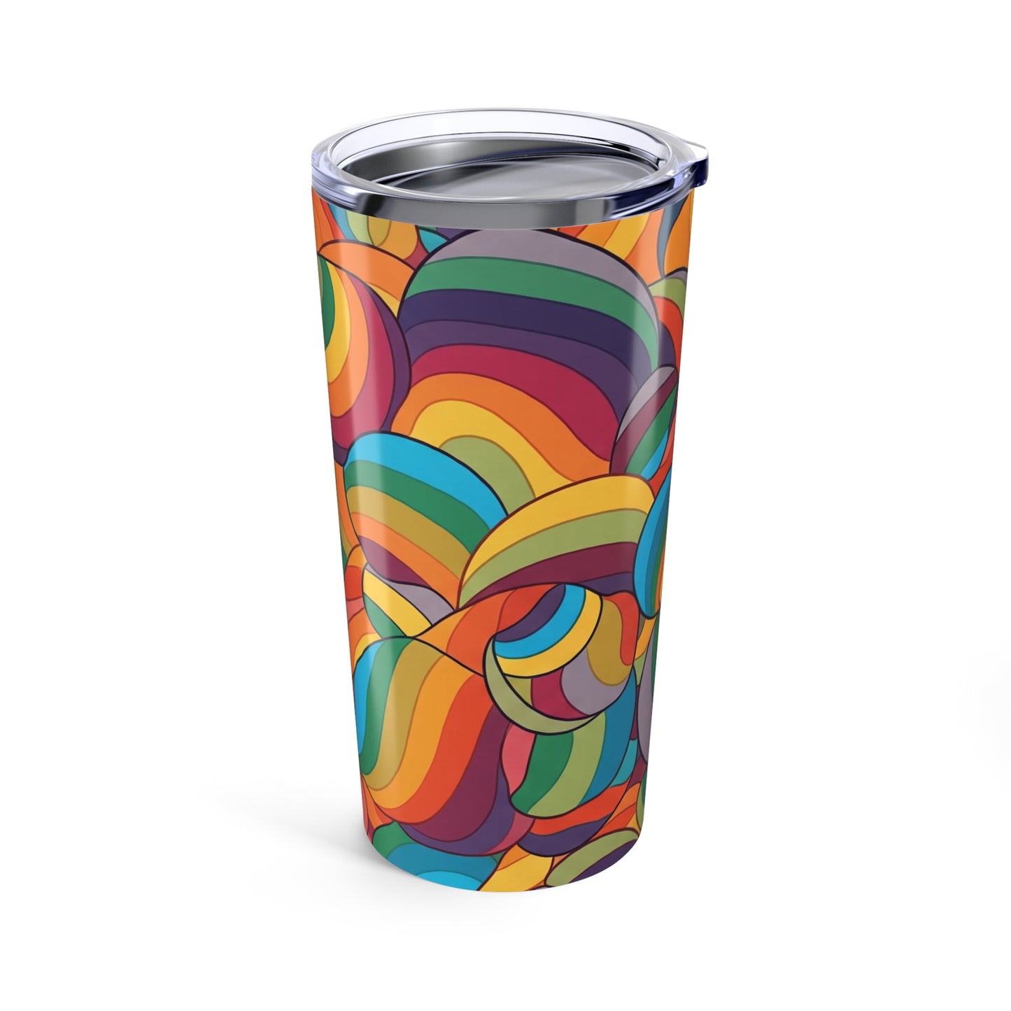 20 Ounce Stainless Steel Tumbler With Vibrant Printed Design Double Wall Vacuum Insulated Spill Resistant Travel