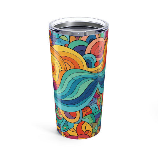 20oz Stainless Steel Tumbler With Double Wall Vacuum Insulation Spill Resistant BPA Free Hot Cold Beverage Mug