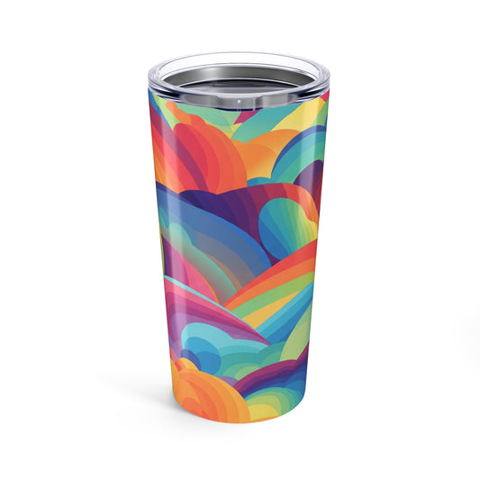 20oz Stainless Steel Tumbler With Printed Design Double Wall Vacuum Insulated Spill Resistant Travel Coffee Mug