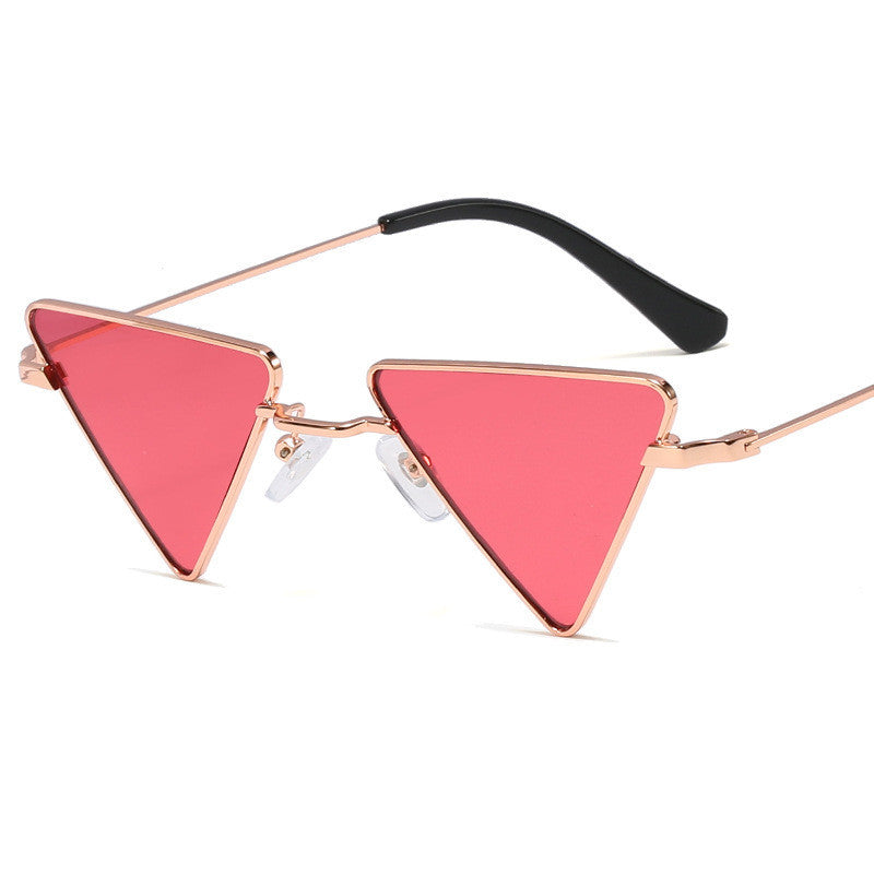 Triangle Sunglasses For Men And Women Metal Frame With AC Lenses Stylish UV Sun Protection Eyewear For Everyday Wear