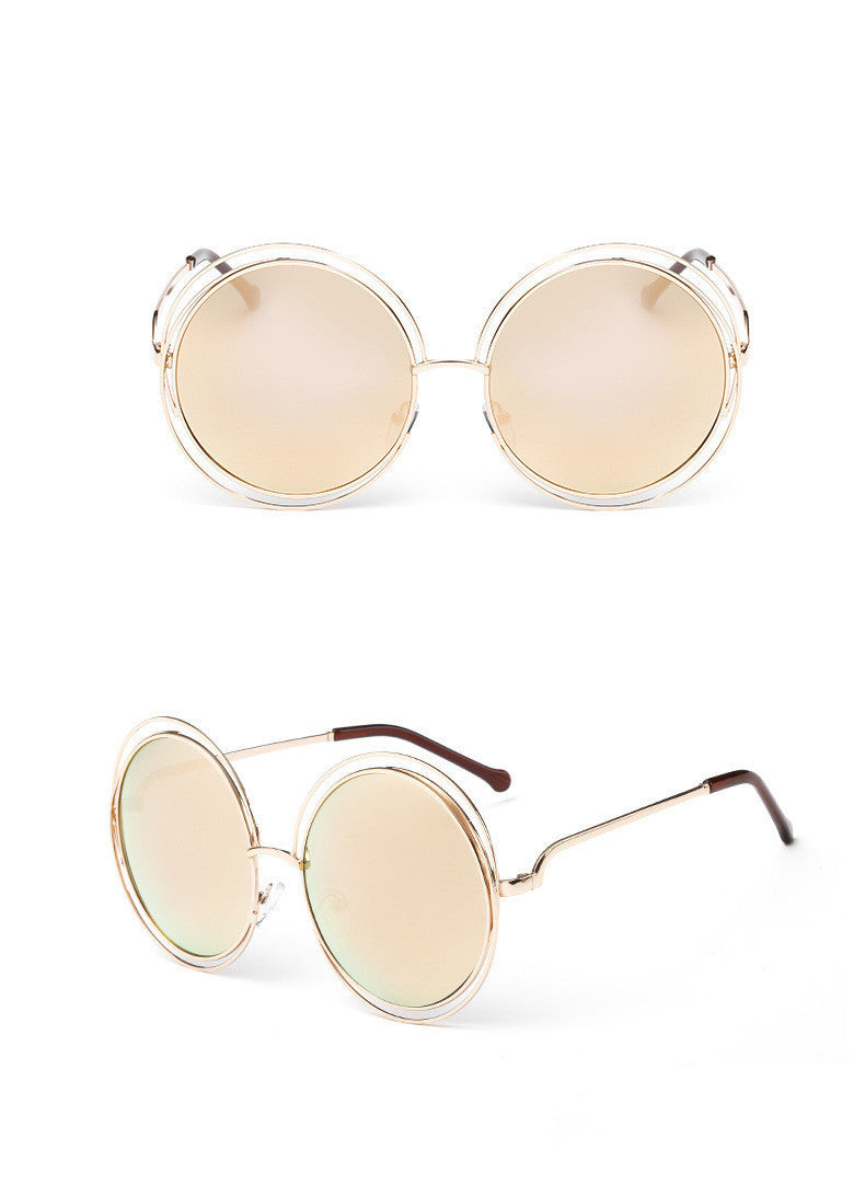 Mens Womens Round Sunglasses Metal Frame Resin Lens HD Vision UVA Protection UV Protection Waterproof UV Proof