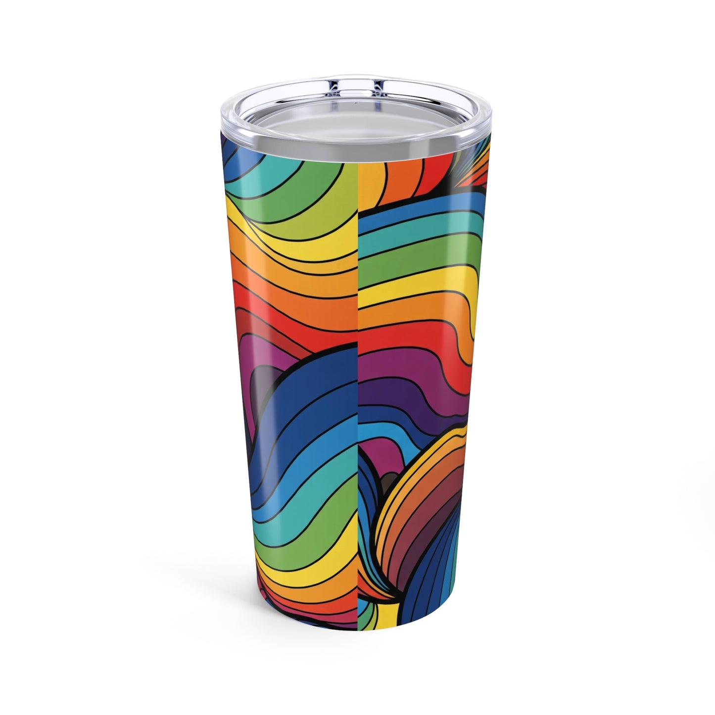 20oz Stainless Steel Tumbler Double Wall Vacuum Insulation Leak Proof Keeps Drinks Hot Or Cold Printed Design