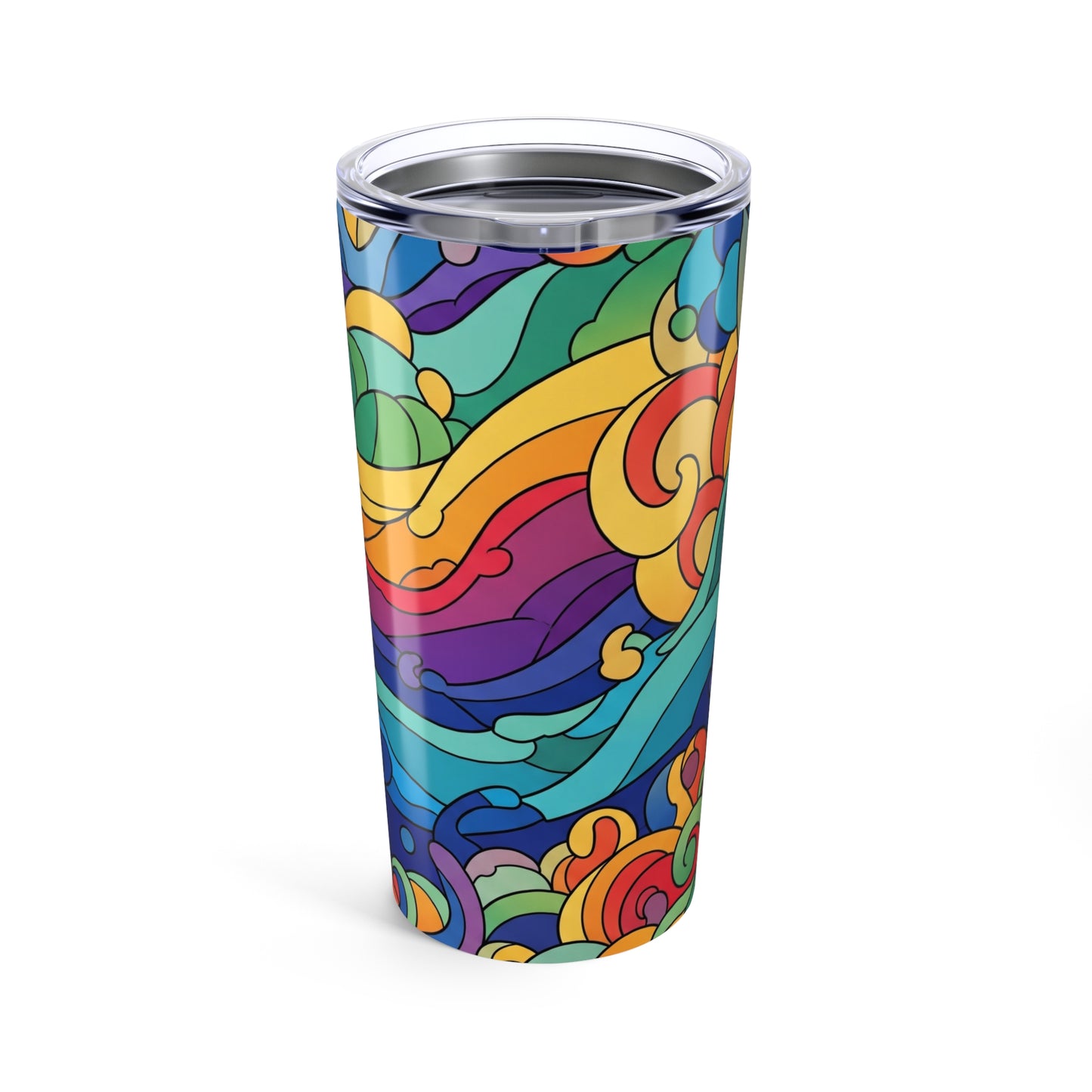 20oz Stainless Steel Travel Tumbler Featuring Printed Design Double Wall Vacuum Insulated Spill Resistant BPA Free