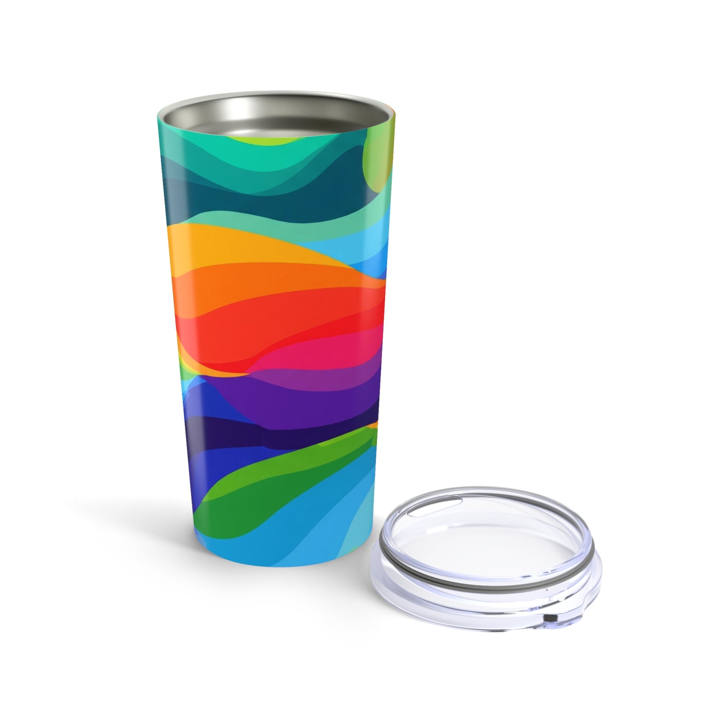 20oz Stainless Steel Tumbler With Double Wall Vacuum Insulation Leak Proof BPA Free Hot Cold Drinks Printed Travel