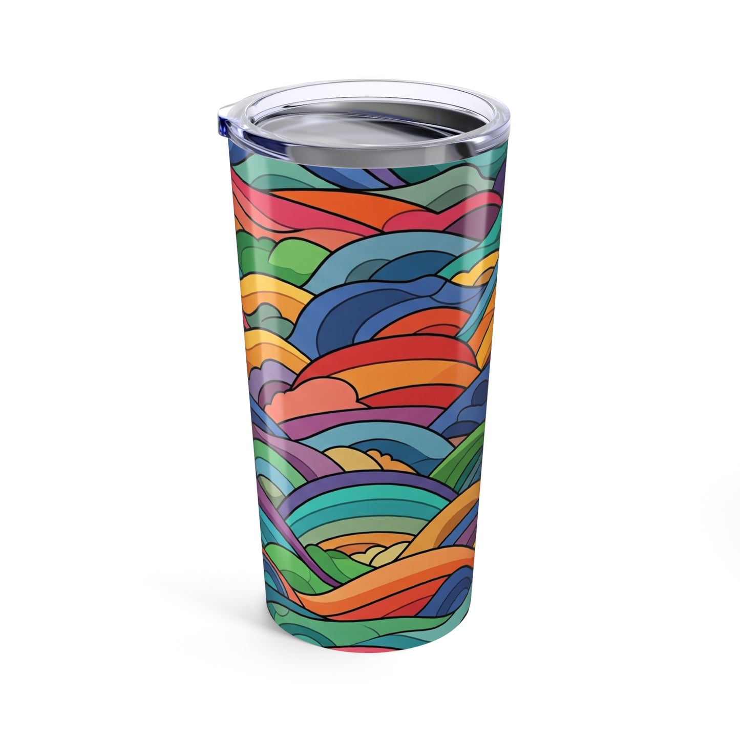 20Oz Stainless Steel Insulated Tumbler With Double Wall Vacuum Thermal Spill Resistant Travel Coffee Mug Printed