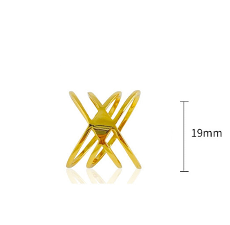 Simple Index Finger Ring European Geometry Ring Personalized Copper Ring Electroplating Ring Fashion Jewelry Ring Minimalist Ring Design Sense Ring