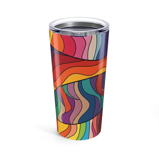 20 Oz Stainless Steel Travel Mug With Printed Design Double Wall Vacuum Insulated Spill Resistant Dishwasher Safe