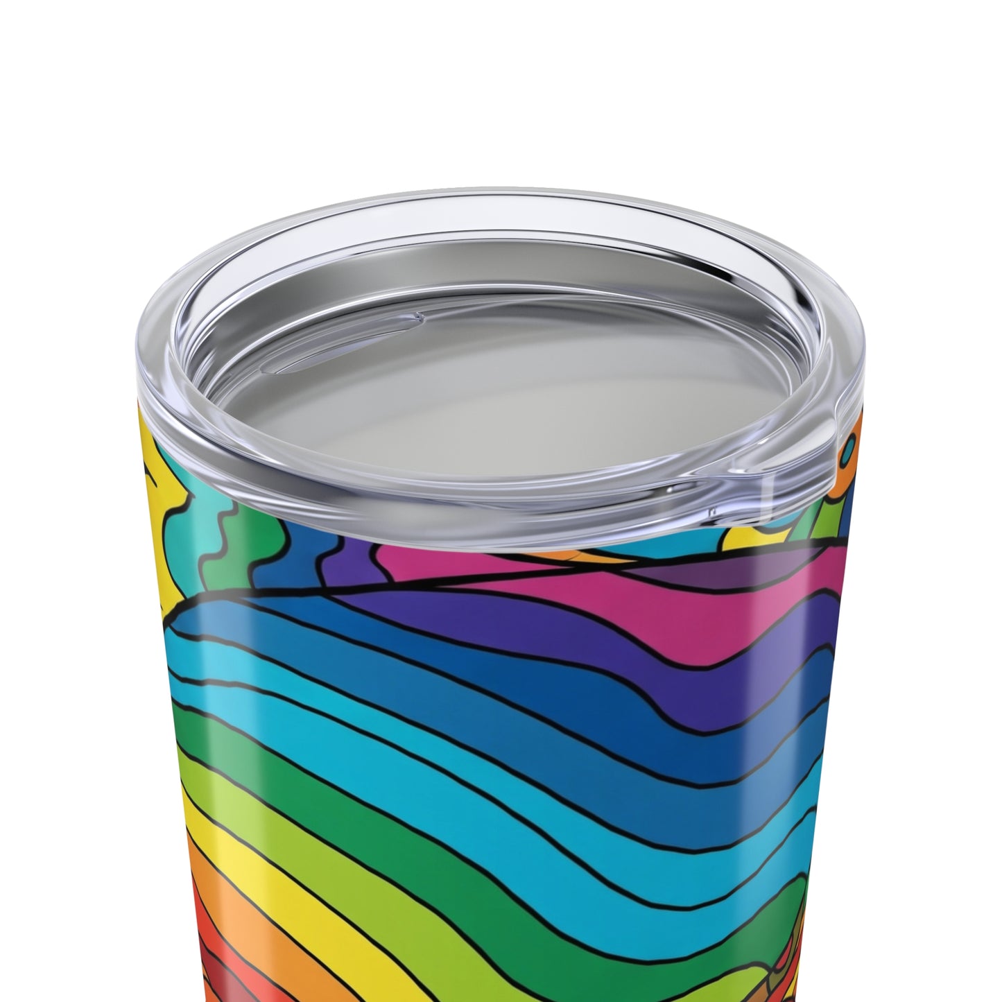 20 Ounce Stainless Steel Tumbler With Lid Double Wall Insulation Spill Resistant Printed Design For Everyday Use