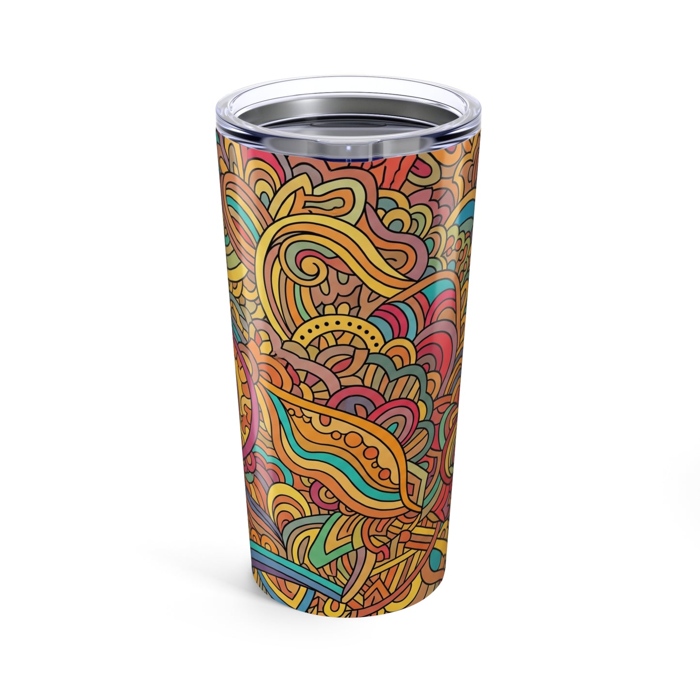 20oz Stainless Steel Tumbler With Design Double Wall Vacuum Insulated Spill Resistant Travel Mug For Hot And Cold