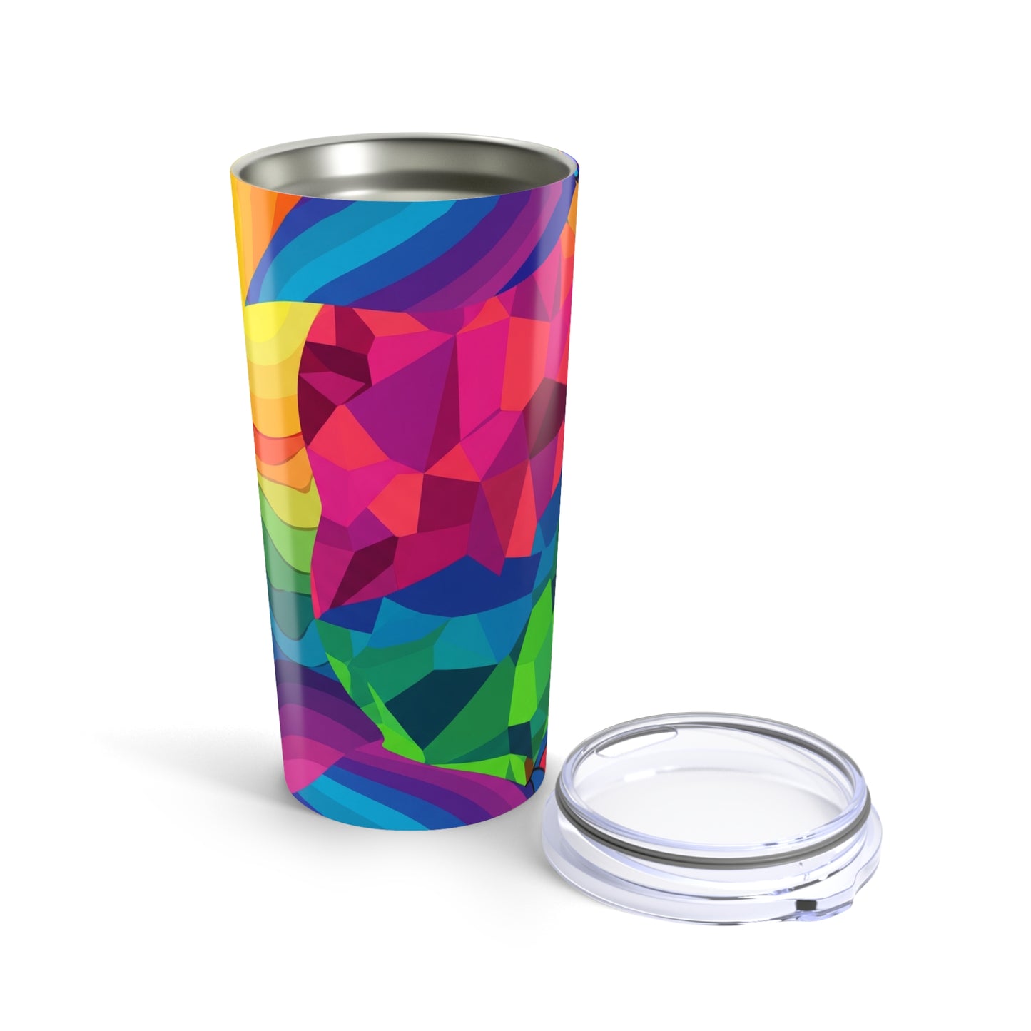 20oz Stainless Steel Printed Tumbler With Double Wall Insulation Spill Resistant Coffee Mug For Hot And Cold Drinks