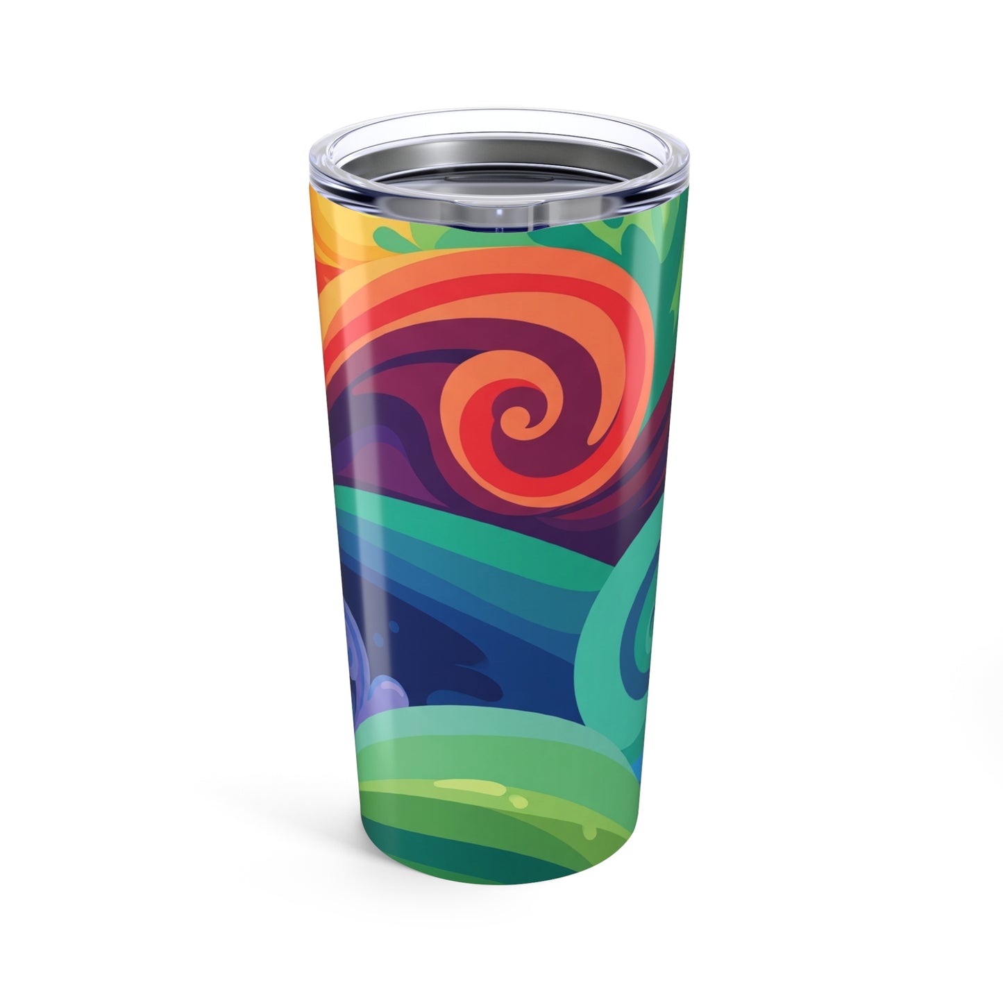 20Oz Stainless Steel Printed Tumbler Double Wall Vacuum Insulated Travel Mug Spill Resistant For Hot And Cold