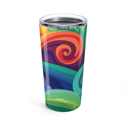 20Oz Stainless Steel Printed Tumbler Double Wall Vacuum Insulated Travel Mug Spill Resistant For Hot And Cold