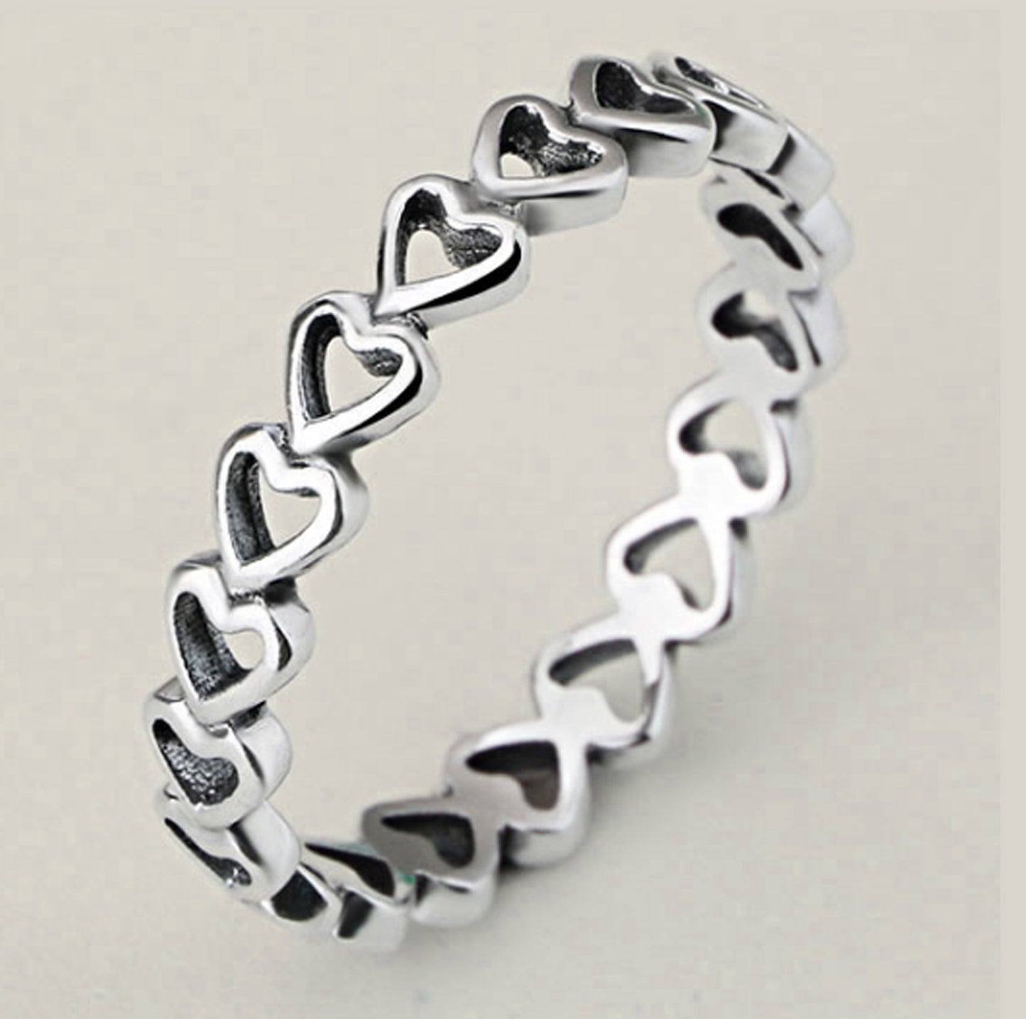 Womens Hollow Heart Ring Korean Fashion Electroplated Copper Peach Color Delicate Elegant Jewelry For Everyday Wear