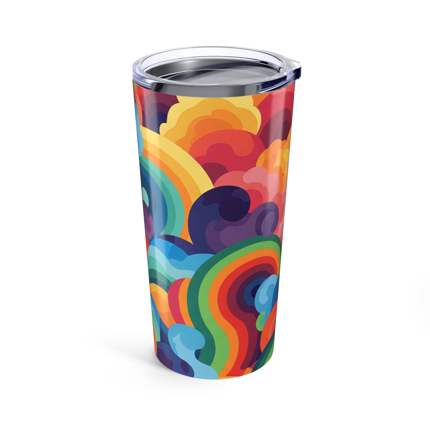 20oz Stainless Steel Tumbler With Double Wall Vacuum Insulation Spill Resistant BPA Free Durable Printed Travel Mug