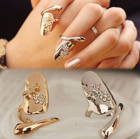 Adjustable Alloy Nail Ring Fashion Gift For Women Piece