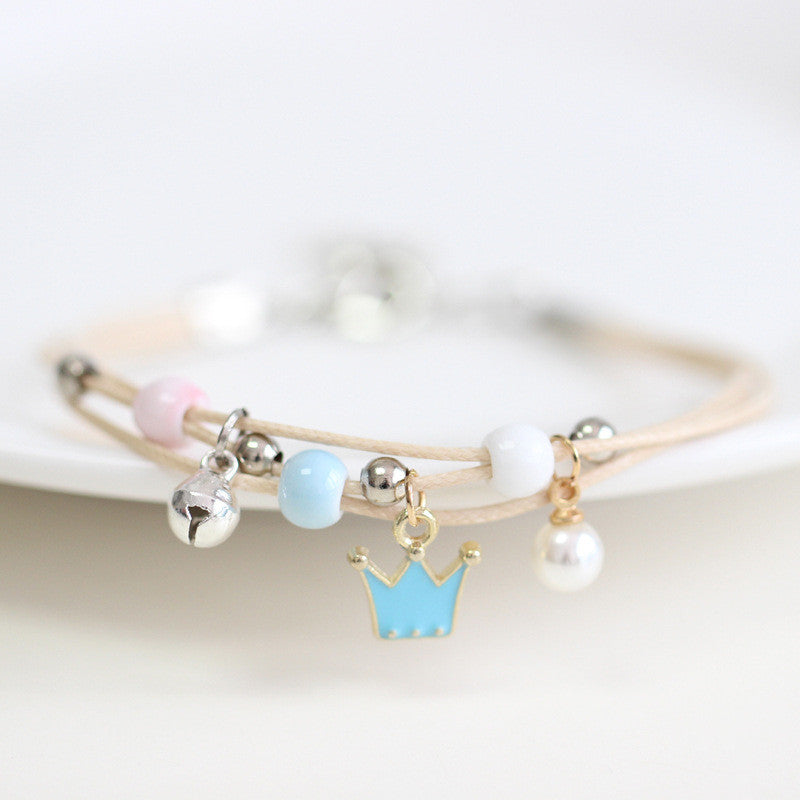 Womens Hand Knitted Charm Bracelet Hand Woven Alloy Moon Cat Design For Girls And Friends Gifts For Moms Gifts Style