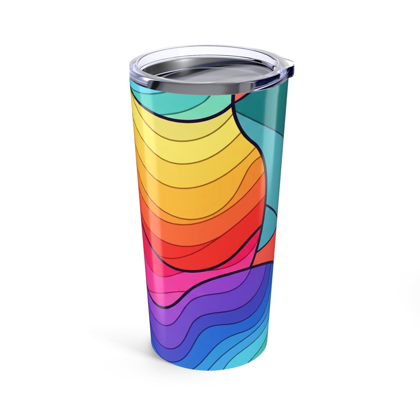20oz Stainless Steel Travel Mug With Double Wall Vacuum Insulation Spill Resistant Printed Design For Hot And Cold