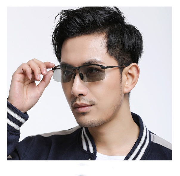 Mens Polarized Sunglasses Square Frame UV Protection Driving And Fishing Sports Glasses Clarity Evening Vision