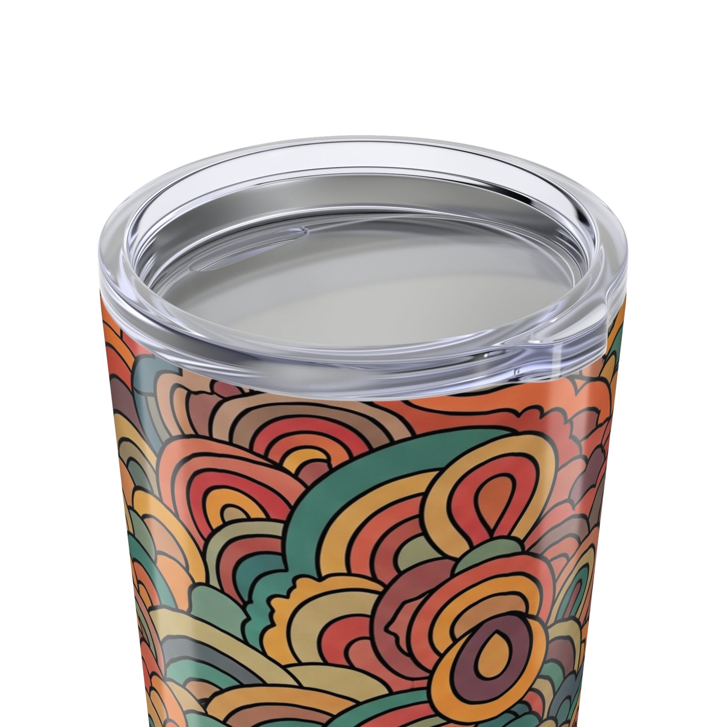 20 Oz Stainless Steel Tumbler With Double Wall Vacuum Insulation Leak Proof And Printed Pattern For Hot Or Cold