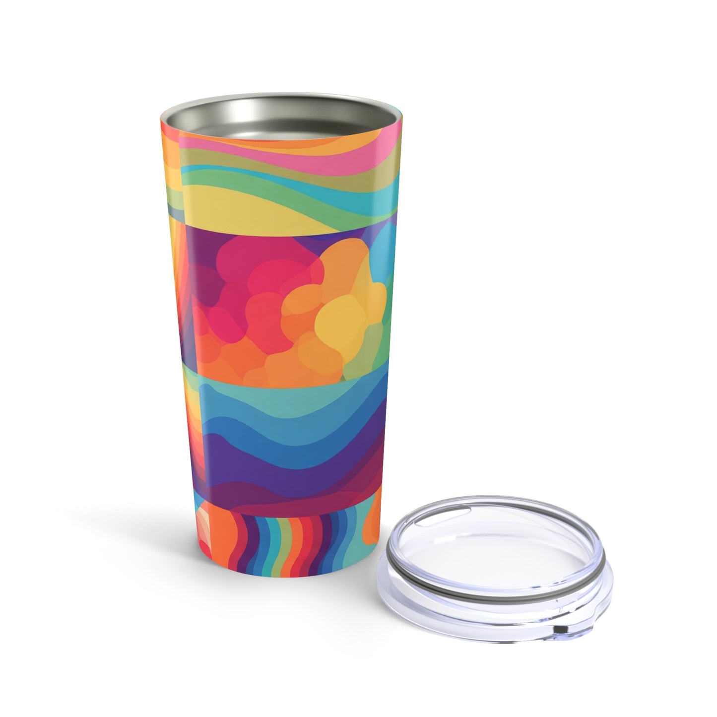 20oz Stainless Steel Printed Tumbler With Double Wall Insulation Spill Resistant BPA Free Coffee Cup For Everyday