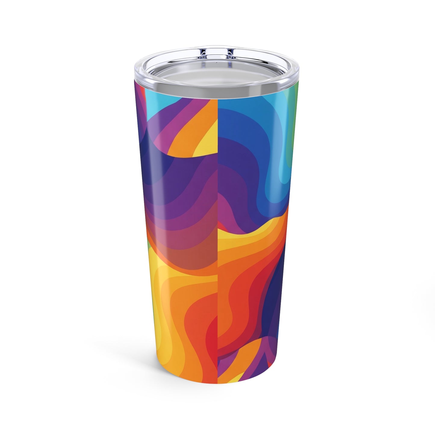 20 Ounce Steel Coffee Cup With Printed Pattern Double Wall Insulation Spill Resistant Leak Proof Travel Mug With