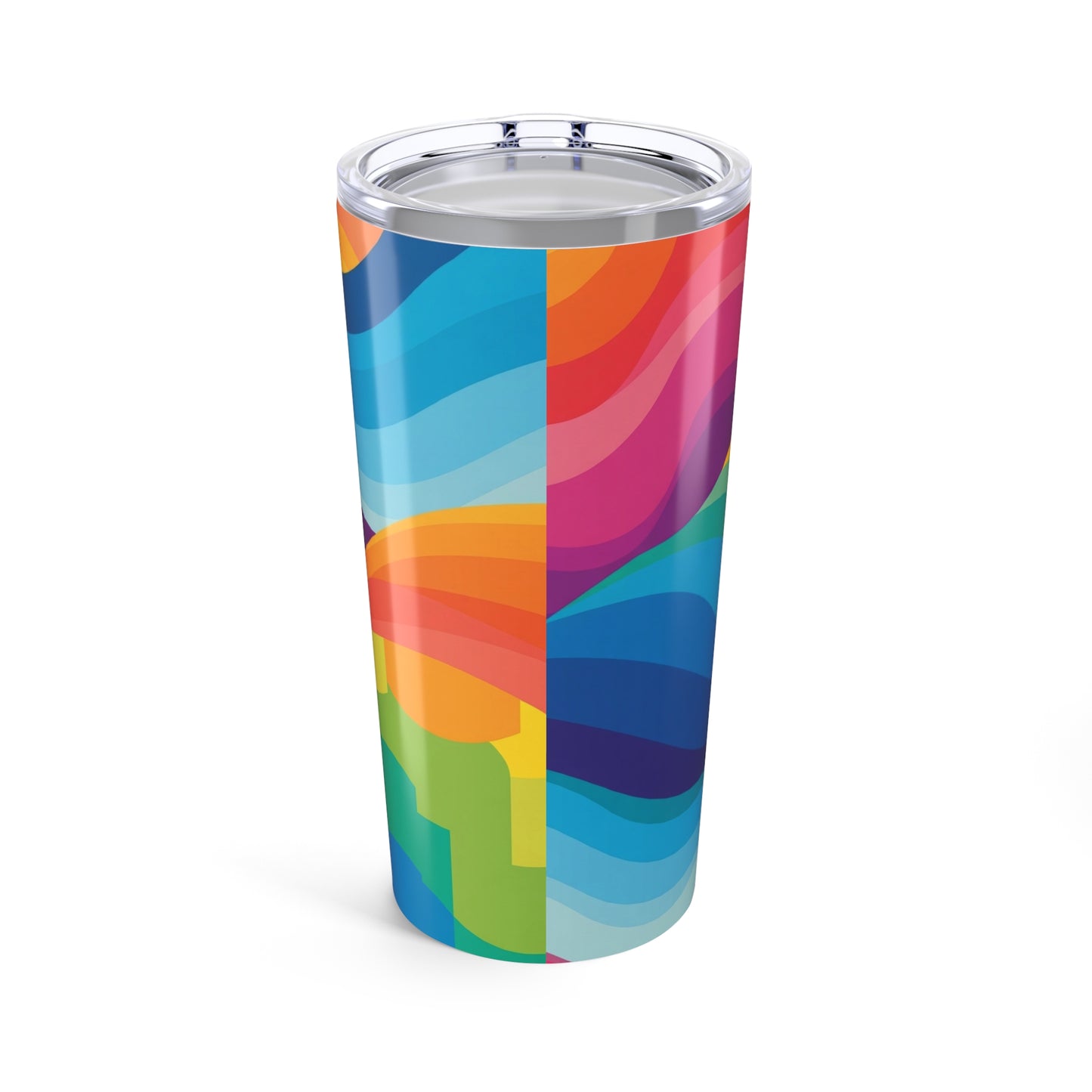 20 Oz Steel Tumbler Double Wall Vacuum Insulated Hot Cold Travel Mug Spill Resistant Printed Coffee Cup Drinkware