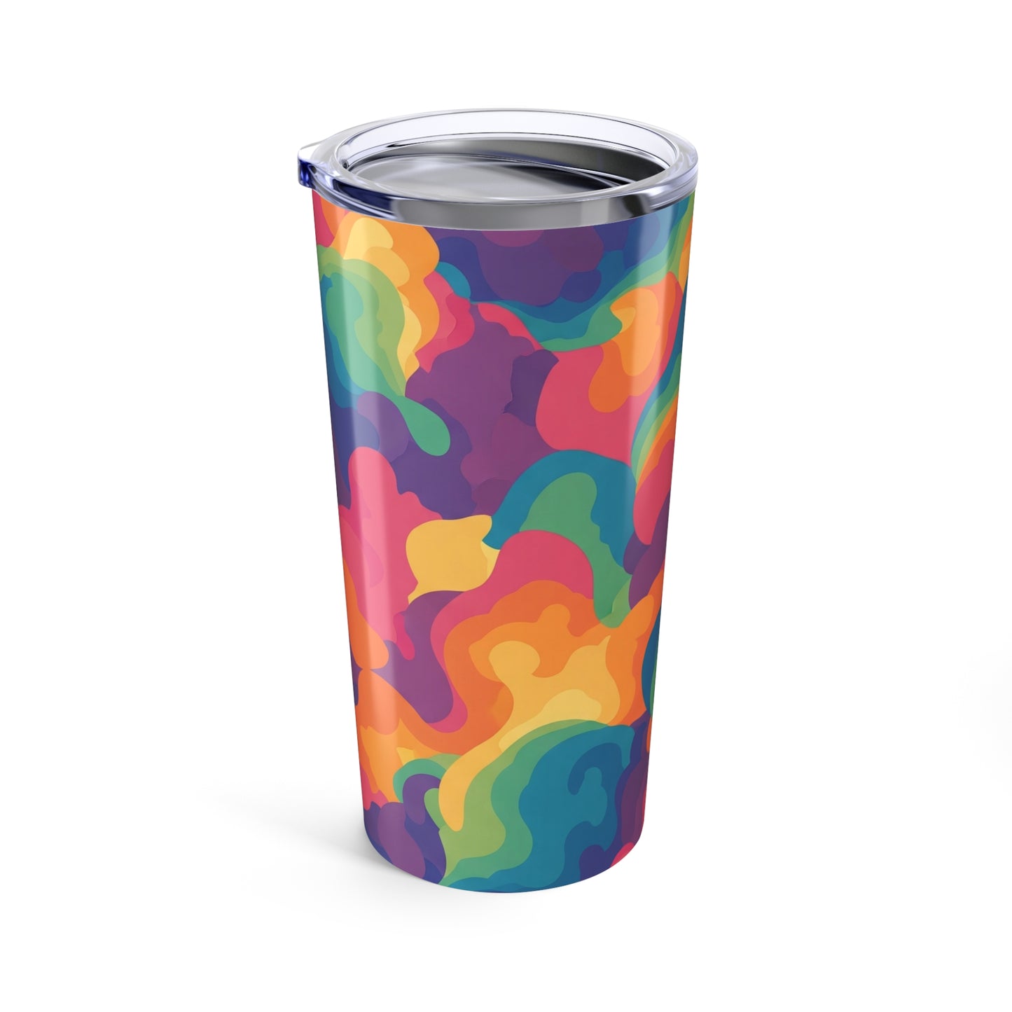 20 Ounce Steel Travel Mug With Printed Design Vacuum Insulated Leak Proof Spill Resistant Hot Cold Drink Container