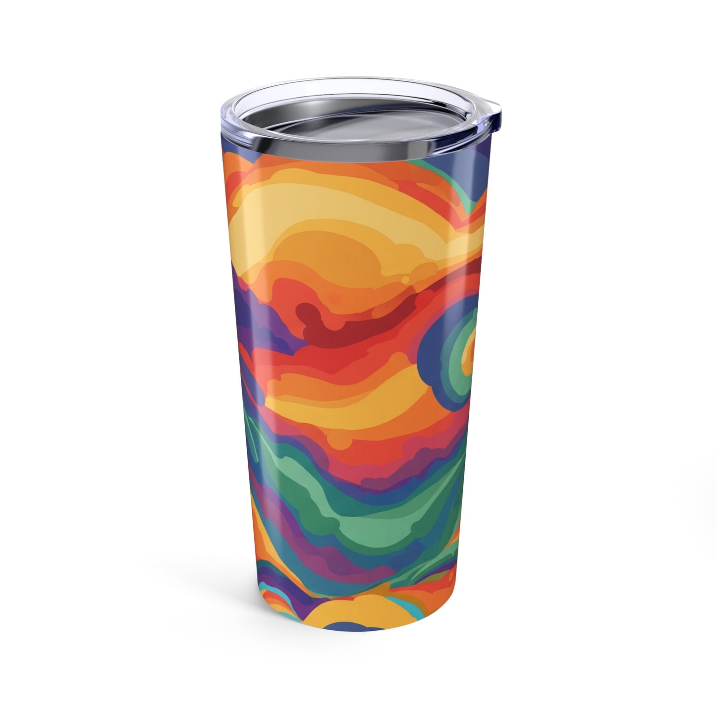 20 Oz Stainless Steel Tumbler With Artwork Double Wall Insulated Leak Proof Travel Cup Lid For Hot And Cold