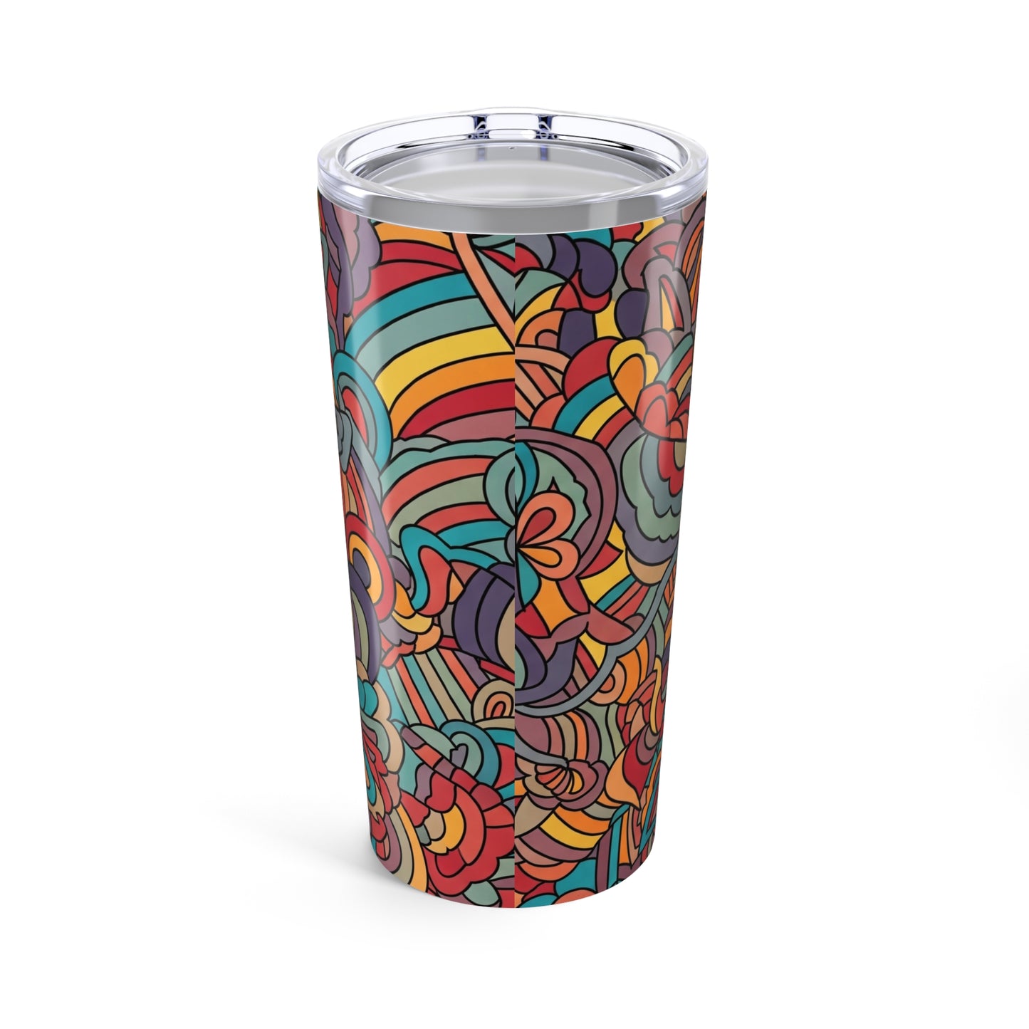 20oz Stainless Steel Tumbler With Vibrant Printed Design Double Wall Vacuum Insulated Spill Resistant Travel