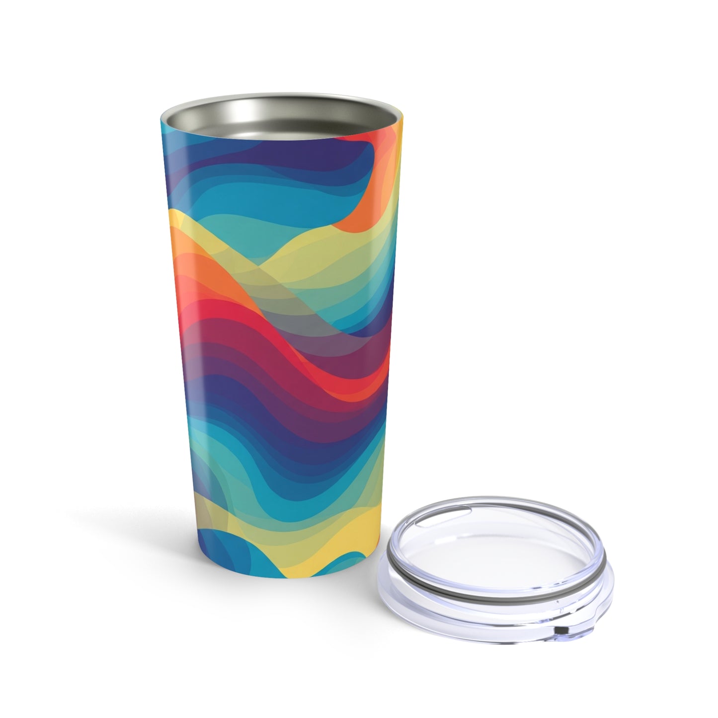 20oz Stainless Steel Tumbler With Double Wall Vacuum Insulation Printed Design Leak Proof Durable Hot And Cold