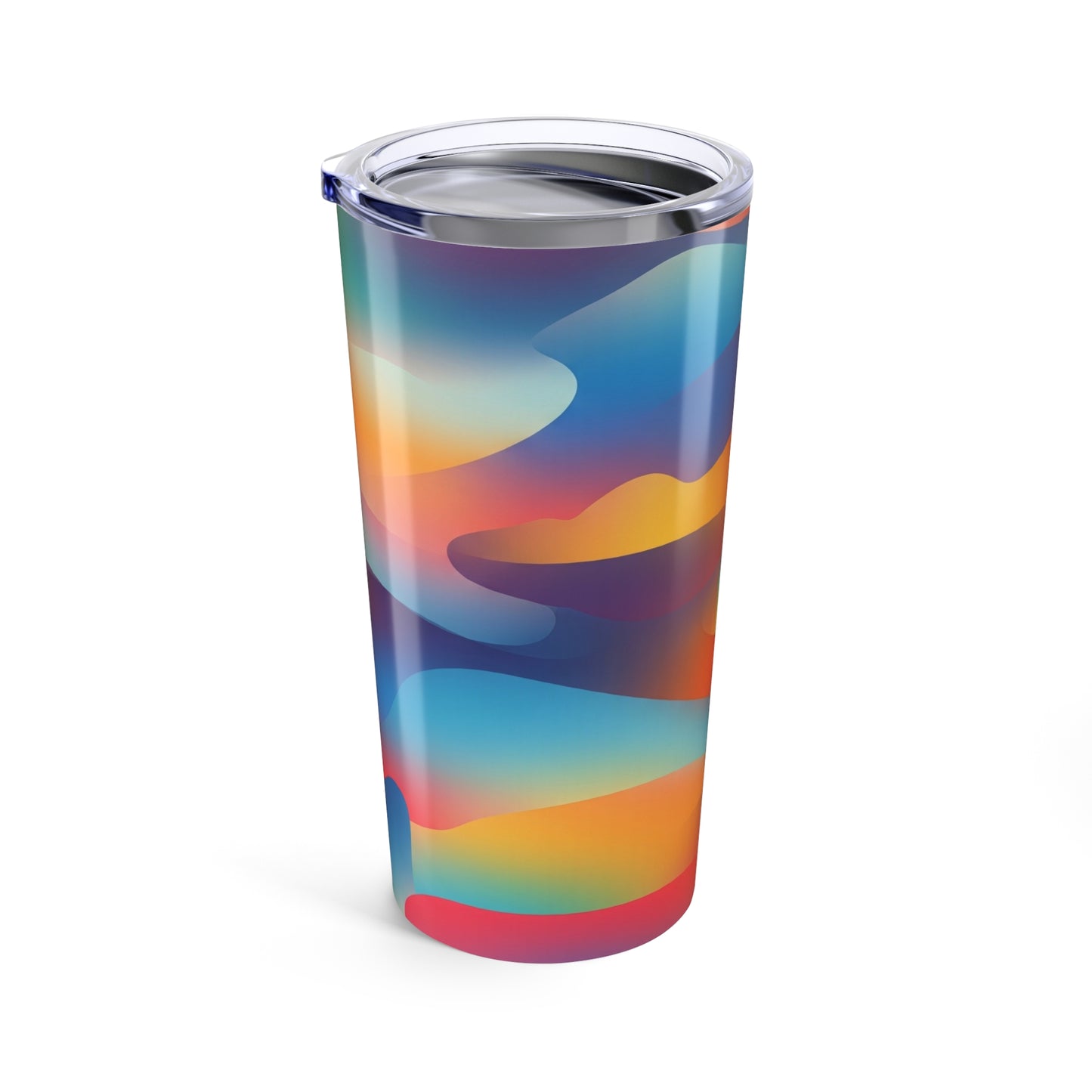 Insulated 20 Oz Steel Travel Mug With Double Wall Vacuum And Printed Spill Resistant Lid For Hot Or Cold Beverages
