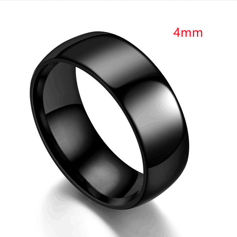 Unisex Stainless Steel Ring For Couples U Shaped Geometry Design Wedding Birthday Celebration Gift Widths 4mm 6mm 8mm
