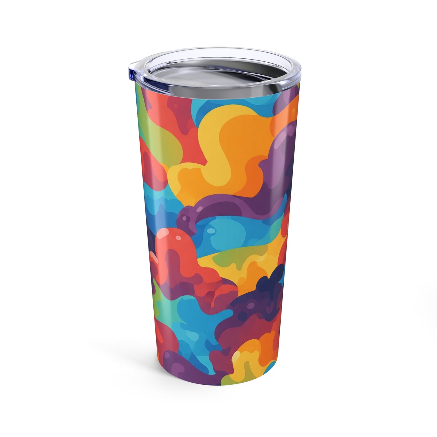 20oz Stainless Steel Tumbler Printed Design Double Wall Vacuum Insulation Spill Resistant Thermal Beverage Cup