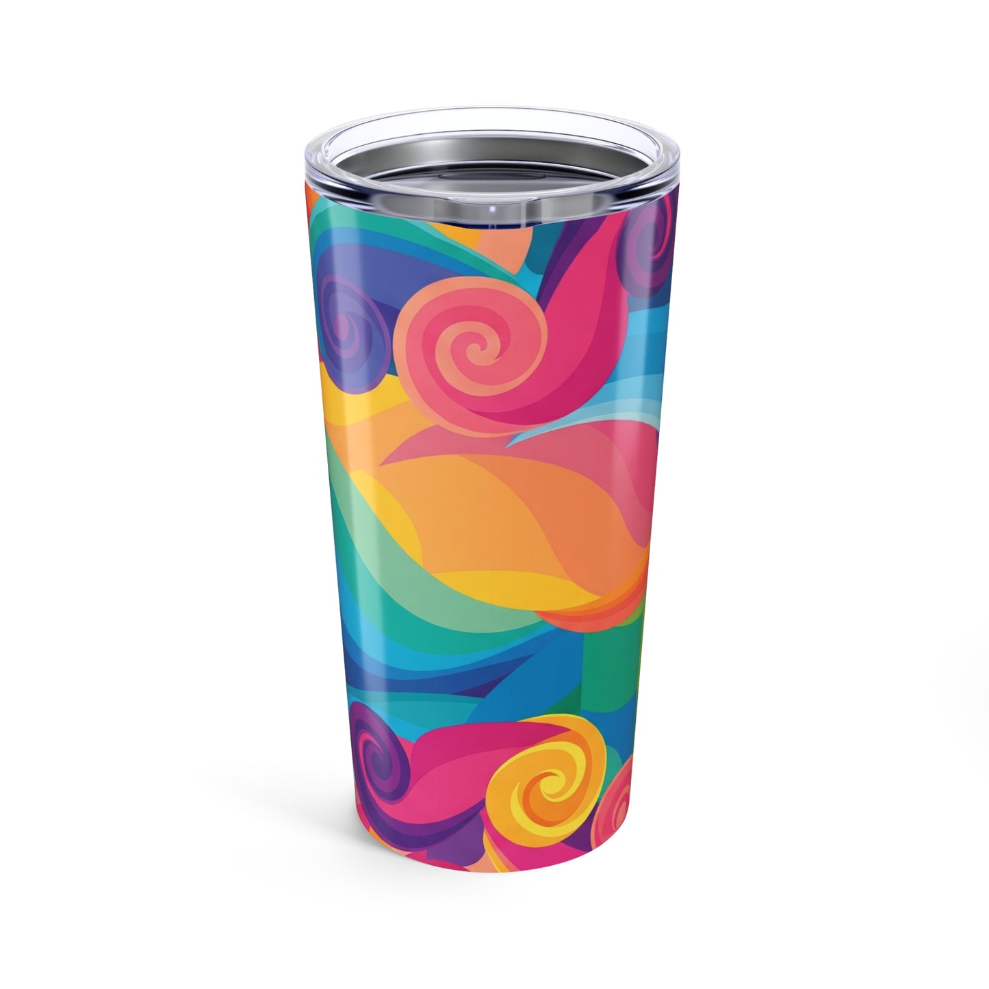 20 Oz Steel Tumbler Double Wall Vacuum Insulated Hot Cold Travel Mug Spill Resistant Printed Coffee Cup Drinkware
