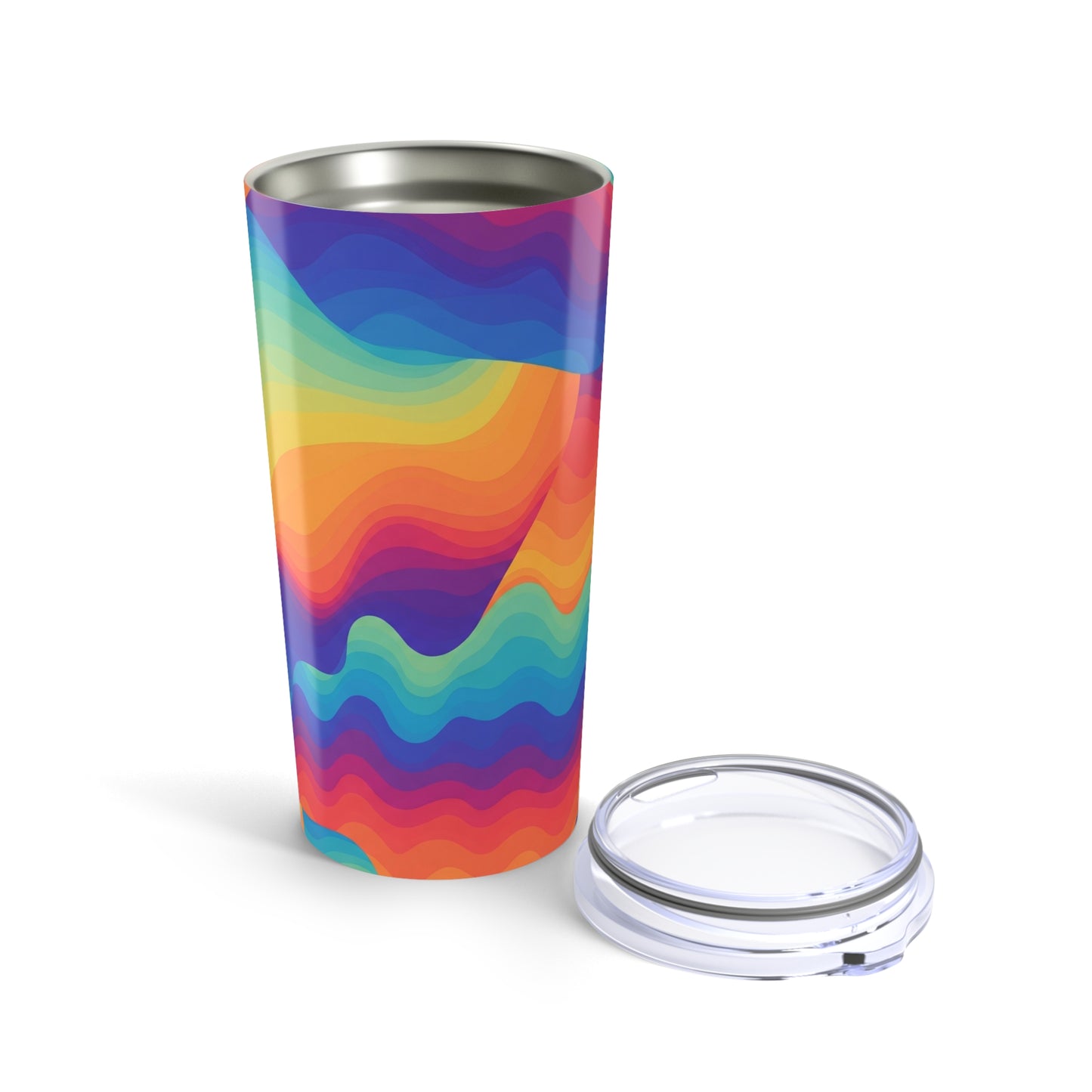20 Oz Stainless Steel Printed Tumbler Double Wall Vacuum Insulated Spill Resistant Durable Hot Cold Travel Coffee