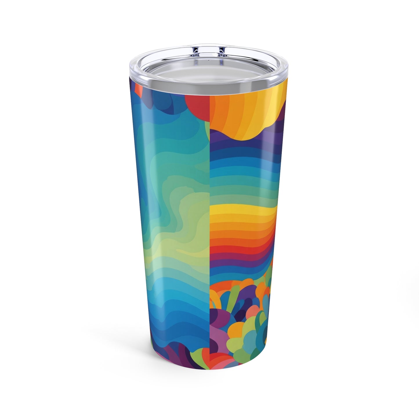 20oz Stainless Steel Printed Tumbler With Double Wall Vacuum Insulation Leak Proof BPA Free Durable Thermal Travel