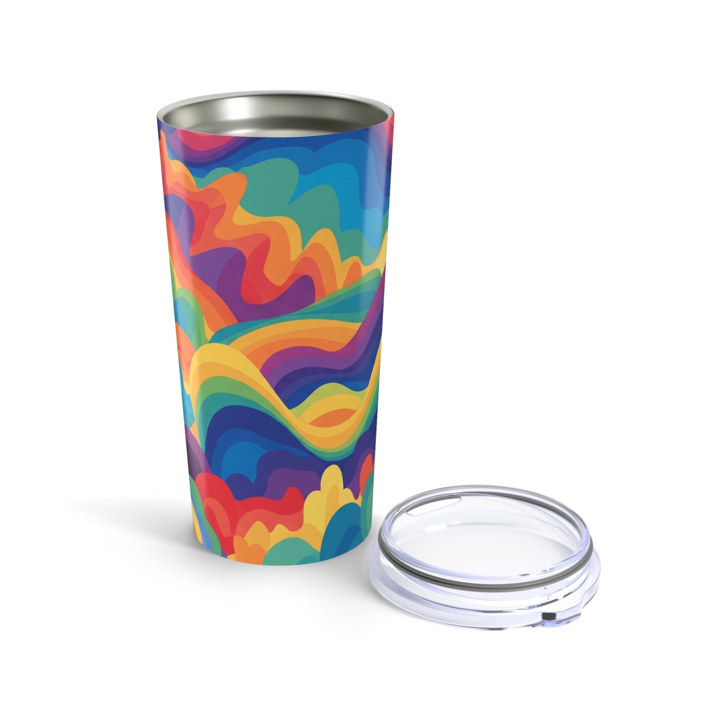 20 Oz Stainless Steel Tumbler With Double Wall Insulation BPA Free Printed For Hot Cold Drinks Travel Ready