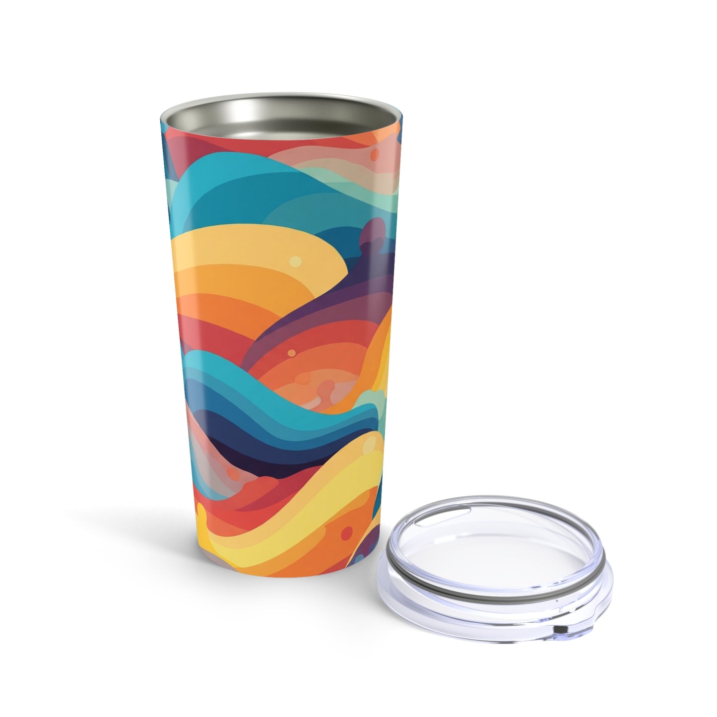 20oz Stainless Steel Printed Tumbler With Double Wall Vacuum Insulated Leak Proof Design For Hot And Cold Beverages