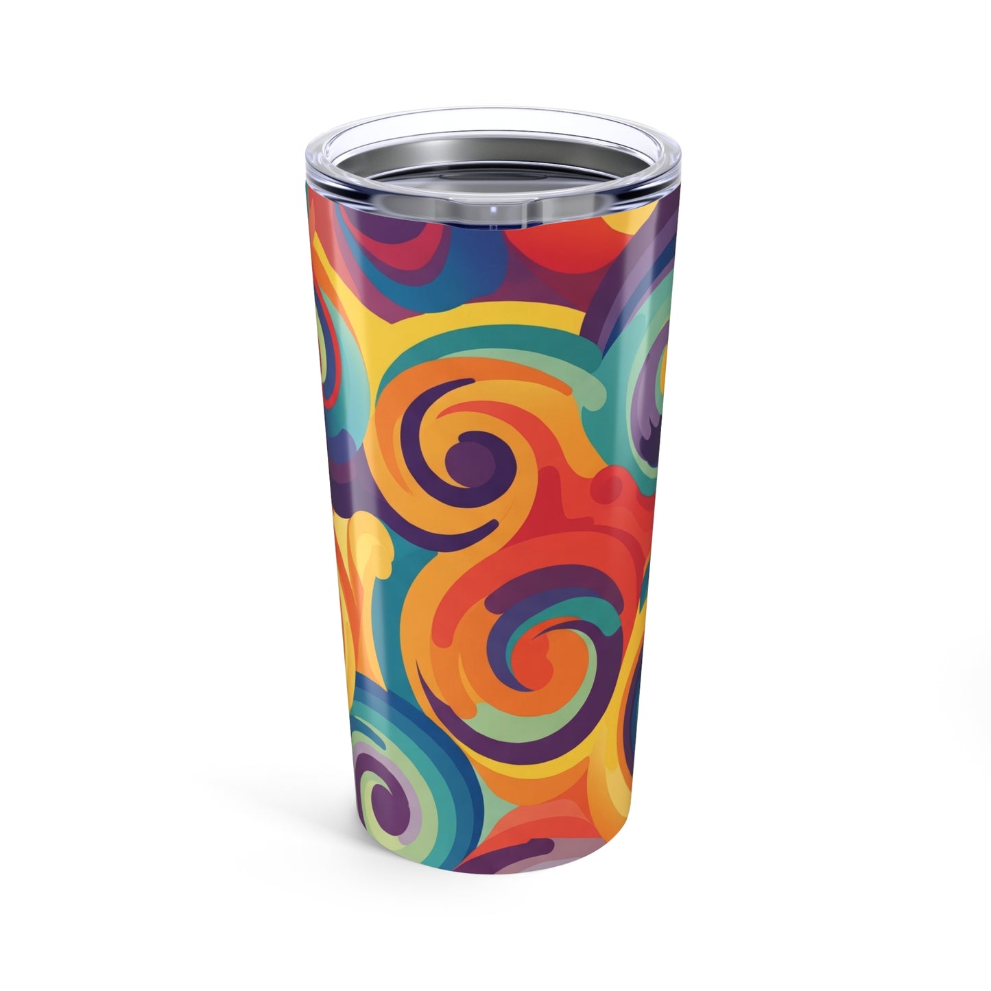 20oz Stainless Steel Travel Mug With Double Wall Vacuum Insulation Spill Resistant Thermal Hot Cold Printed Design