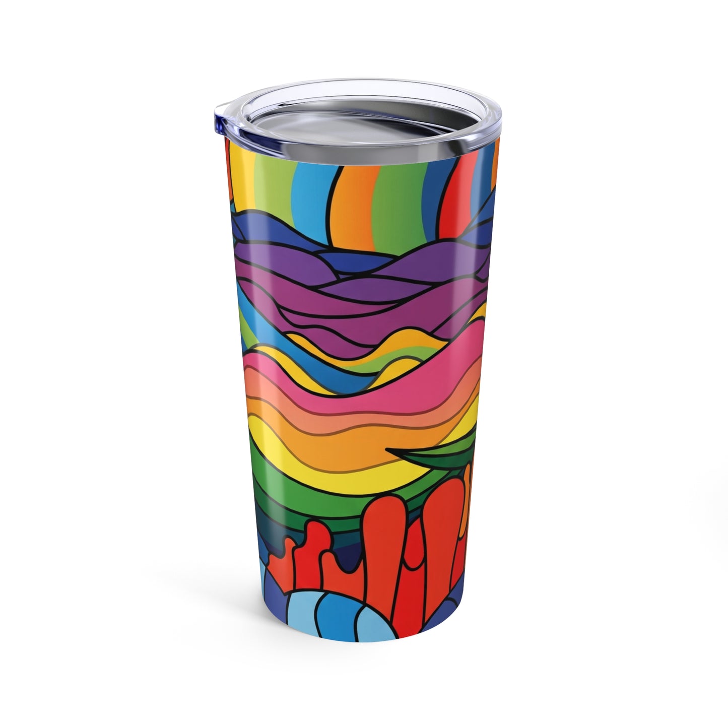 20oz Stainless Steel Tumbler With Double Wall Vacuum Insulation Spill Resistant Construction For Hot Or Cold